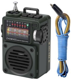 ZHIWHIS Bluetooth スピーカー BCLラジオ MP3プレーヤー