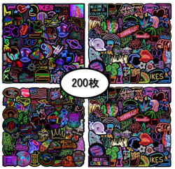 ネオンサイン ステッカーセット 200枚入